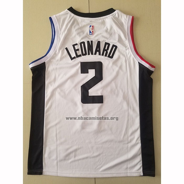 Camiseta Los Angeles Clippers Kawhi Leonard NO 2 Ciudad 2019-20 Blanco